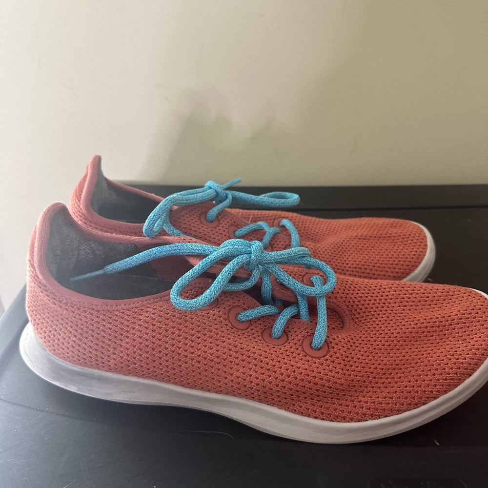 Allbirds Women's Tree Runners Wool Coral Orange Comfort Running Shoes Male 11 - Picture 3 of 6